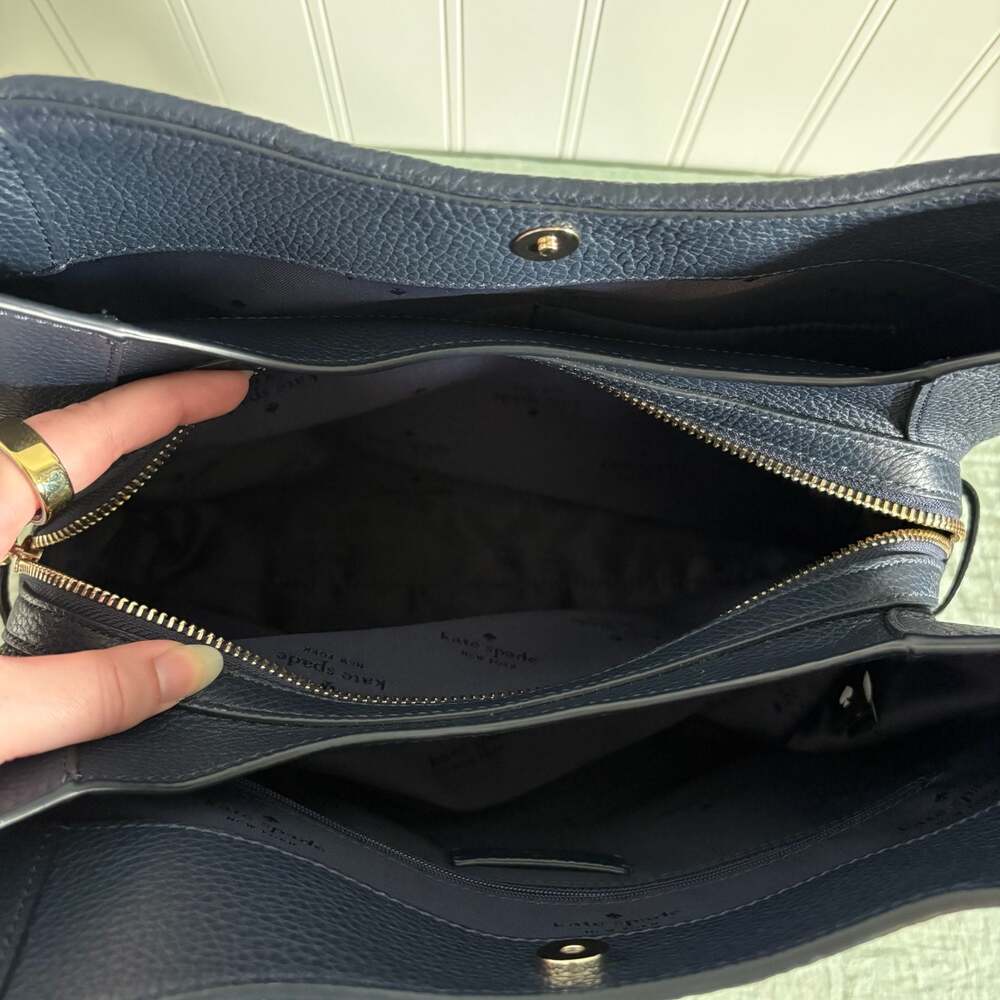 Kate Spade New York Leila Medium Triple Compartment Patchwork Suede Shoulder Bag - Picture 11 of 12